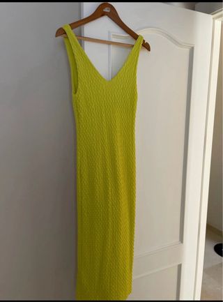 Vestido midi Zara amarillo