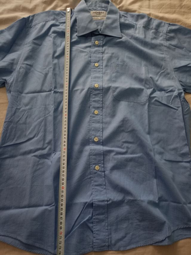 Camisa Yves Saint Laurent azul, talla XL