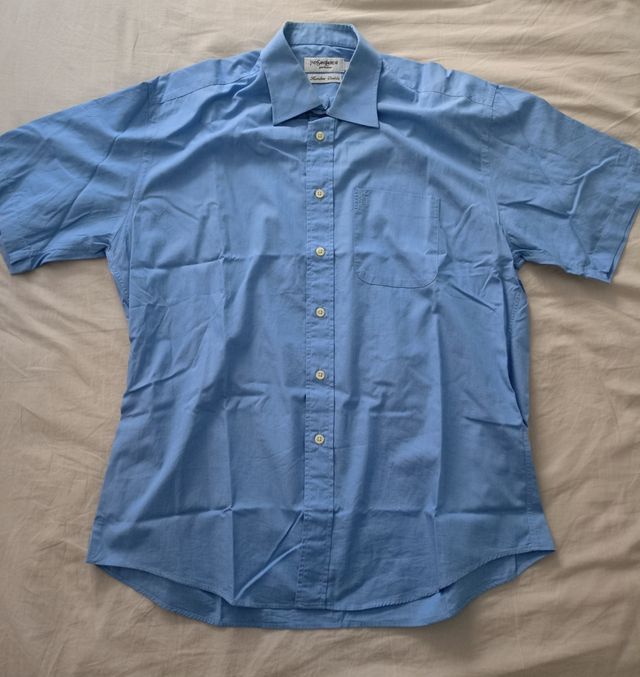 Camisa Yves Saint Laurent azul, talla XL