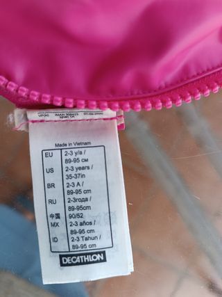 Traje neopreno bebé 2-3 años