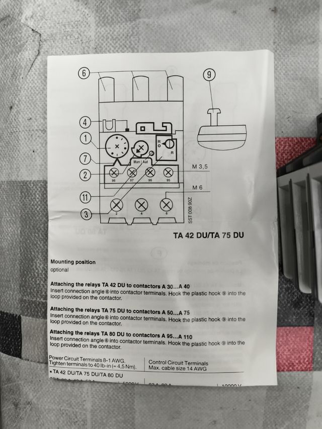 Relé térmico TA75DU-80