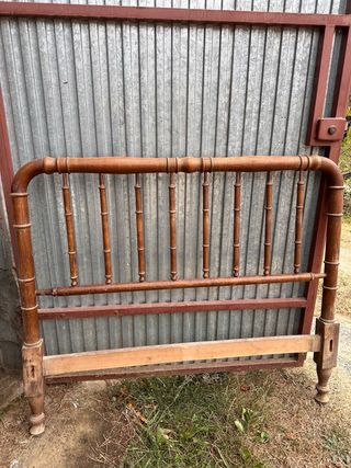 Cabecero cama antiguo de madera