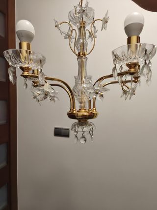 Lampara comedor LED dorada