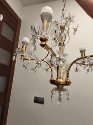 Lampara comedor LED dorada
