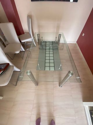 Mesa cristal moderna