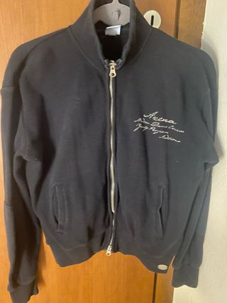 Felpa Arena nera cotone elasticizzato