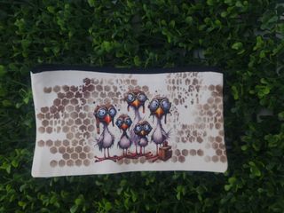 Neceser estampado pájaros
