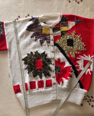 Chaqueta tejida multicolor