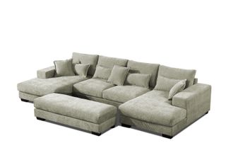 Sofá chaise longue gris - Kim