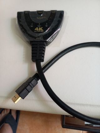 Selector HDMI 3 entradas 1 salida 4K