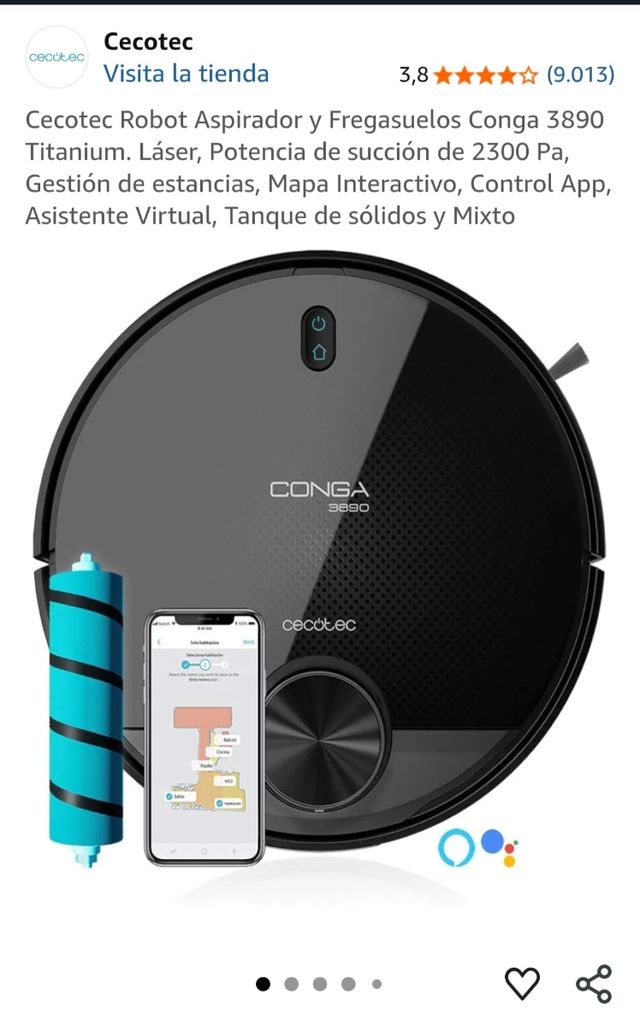 Cecotec Conga 3890 Titanium Robot Aspirador