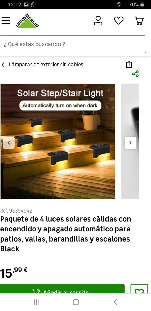 4 Luces Solares Leroy Merlin