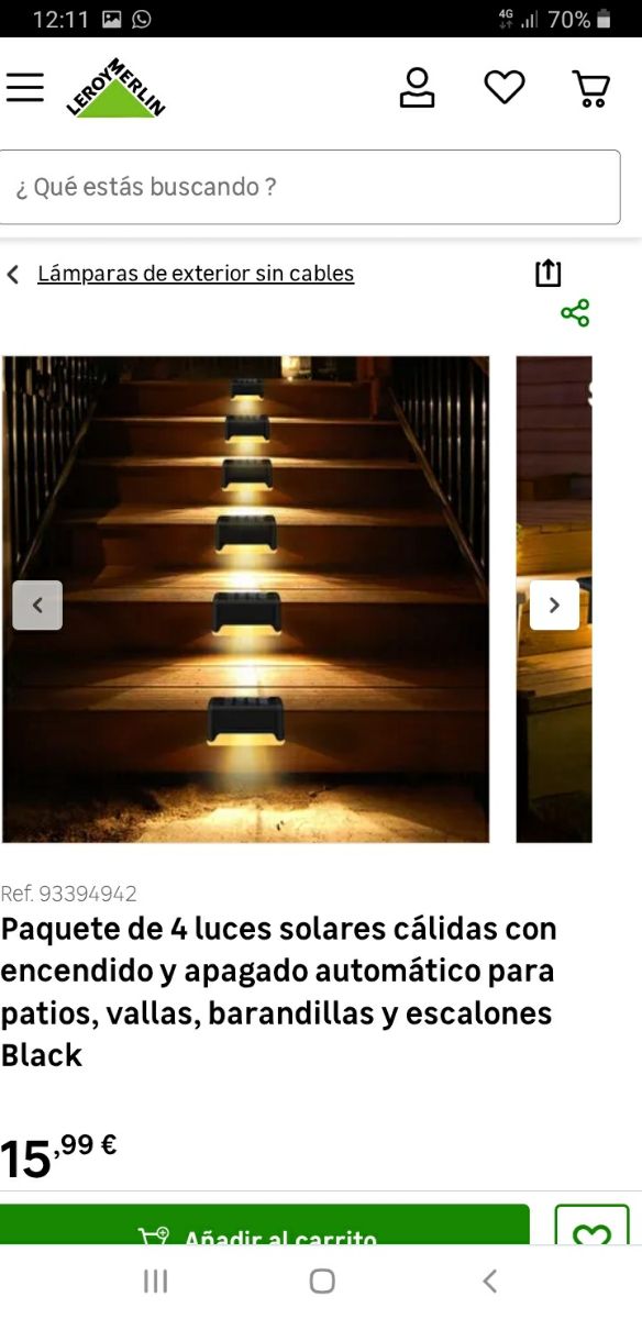 4 Luces Solares Leroy Merlin