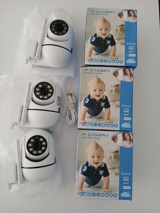 Pack 3 Cámaras IP WiFi - ¡Nuevas! De pared