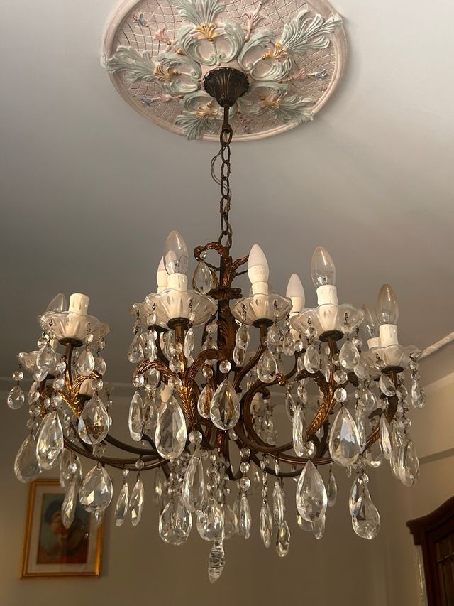 Lampadario cristallo anni '60