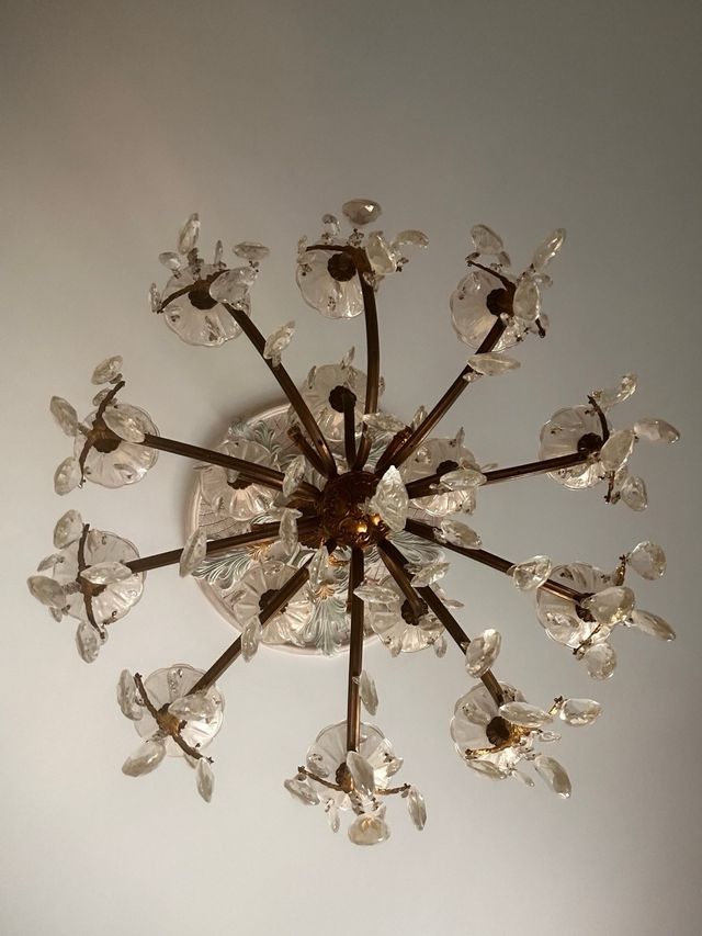 Lampadario cristallo anni '60