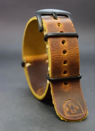 Correa reloj militar cuero 18-24mm