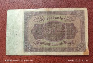 Billete 50000 marcos Alemania 1922