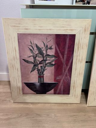 Cuadros bambú - Decoración salón