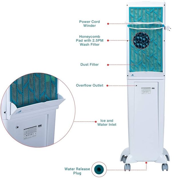 Ventilador climatizador 50 litros