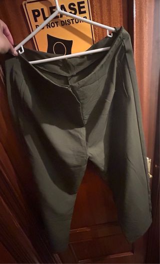 Pantalón vestir mujer verde oliva