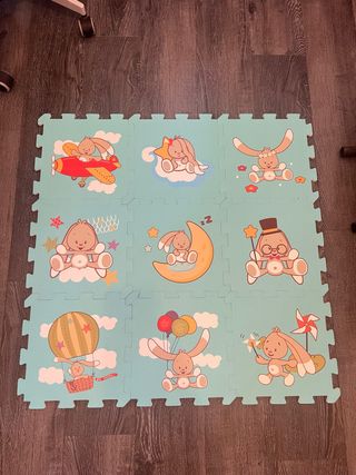 Alfombra puzzle bebe 90x90 cm