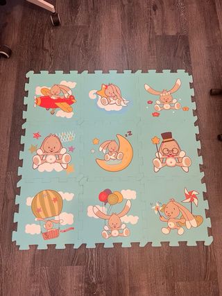 Alfombra puzzle bebe 90x90 cm