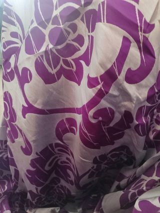 Tenda stampata - Beige e Viola