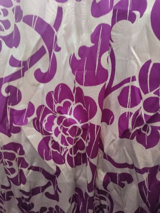 Tenda stampata - Beige e Viola