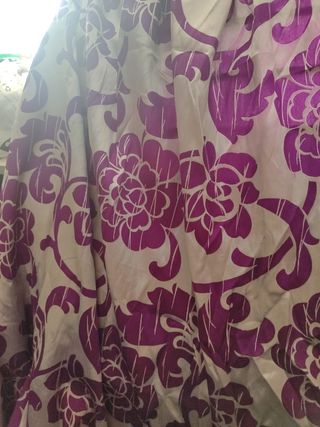 Tenda stampata - Beige e Viola