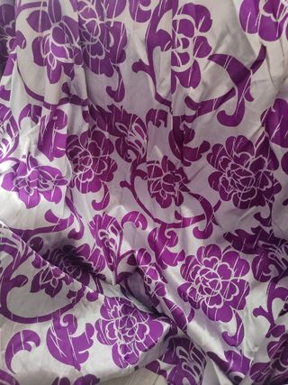 Tenda stampata - Beige e Viola