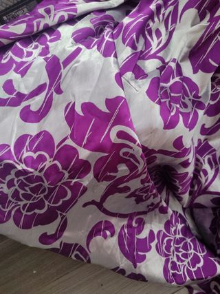 Tenda stampata - Beige e Viola