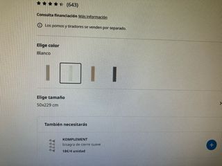 Ikea Armario Pax Blanco - 4 puertas - Forsand