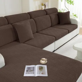 Funda sofá L marrón