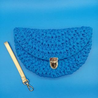 Bolso crochet turquesa