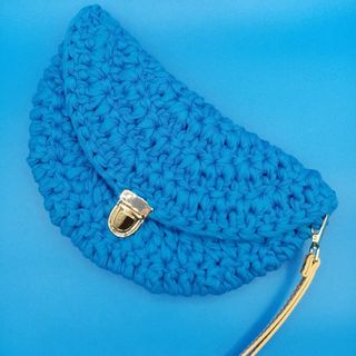 Bolso crochet turquesa