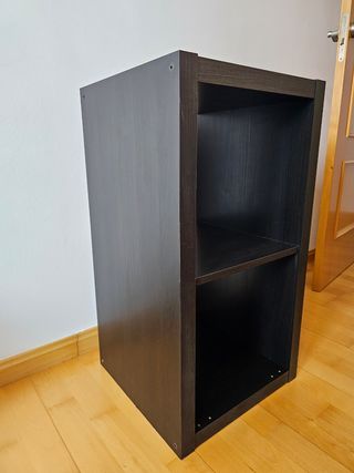 Estantería Kallax negra - 2 cuadrados
