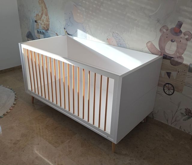 Cuna bebé convertible blanco