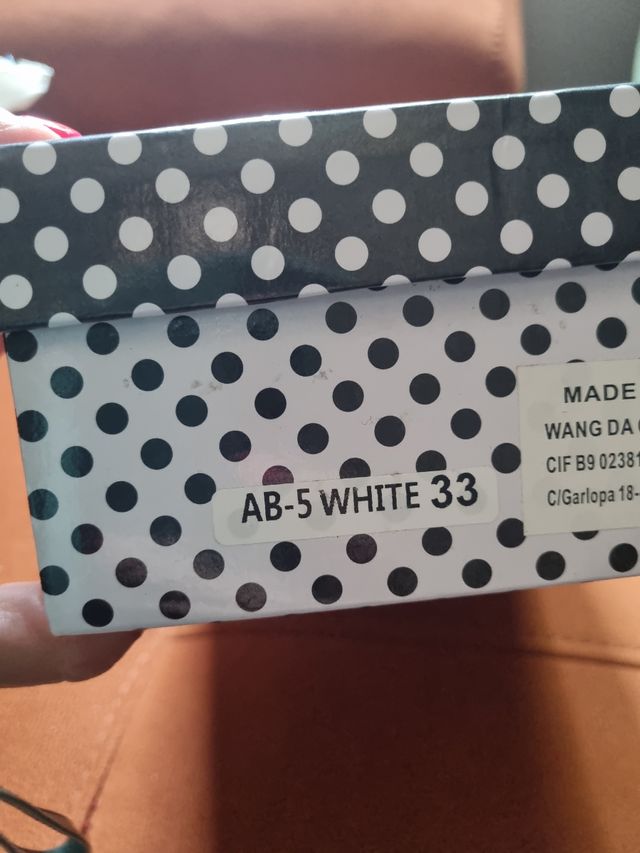 Zapatos tacón blanco niña talla 33