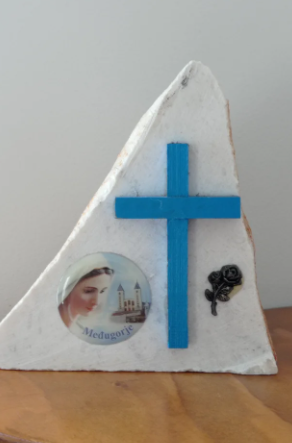Souvenir Medjugorje: Croce azzurra