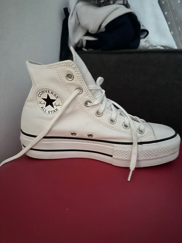 Converse blancas plataforma