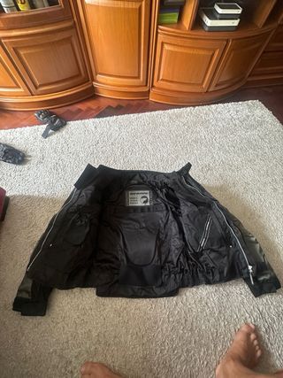 Chaqueta moto Bering XXL negra-plata