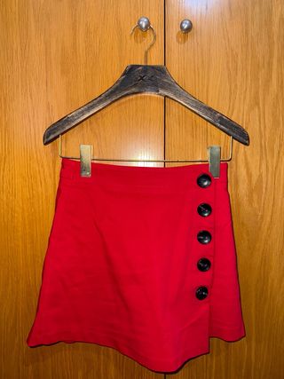Falda roja - Falda pantalón