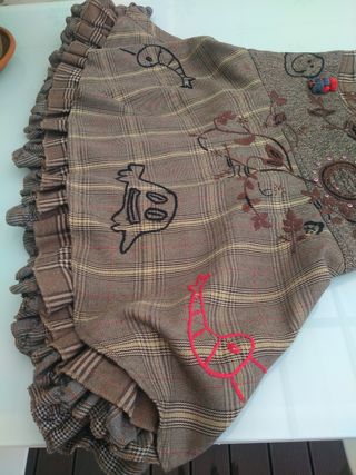 Falda Desigual marrón original
