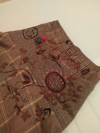 Falda Desigual marrón original