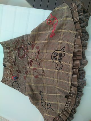 Falda Desigual marrón original
