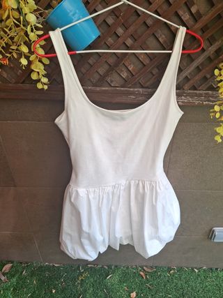 Vestido Mango blanco talla S