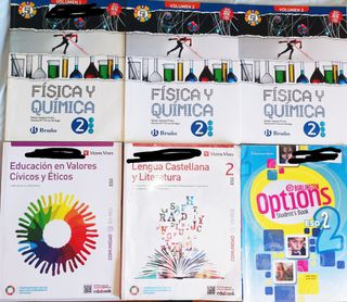 Lote libros 2º ESO – Física, Lengua, Inglés y Valo