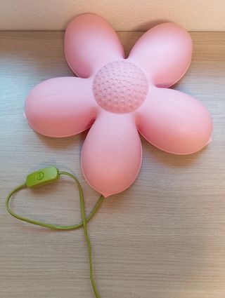 Lámpara infantil flor rosa