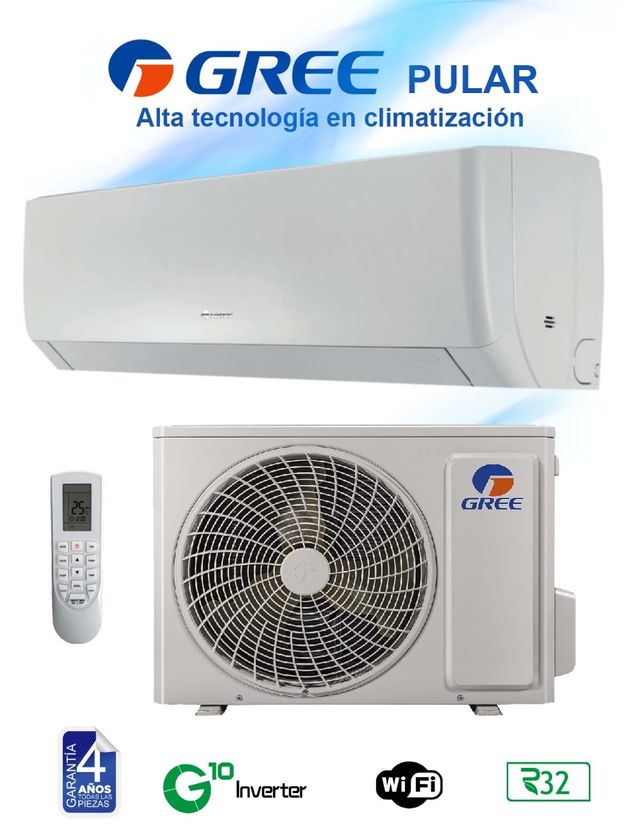 Aire acondicionado Gree Pular 12 Inverter WiFi